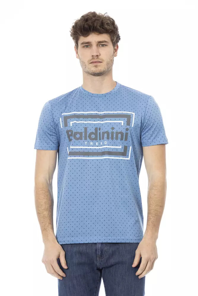 

Хлопковая мужская футболка Baldinini Trend, цвет Light Blue