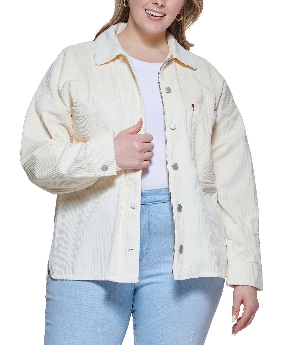 

Модная вельветовая хлопковая куртка больших размеров Levi's
