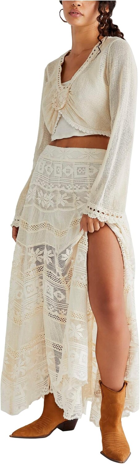 

Юбка макси Rebel Rebel Free People, цвет Tofu
