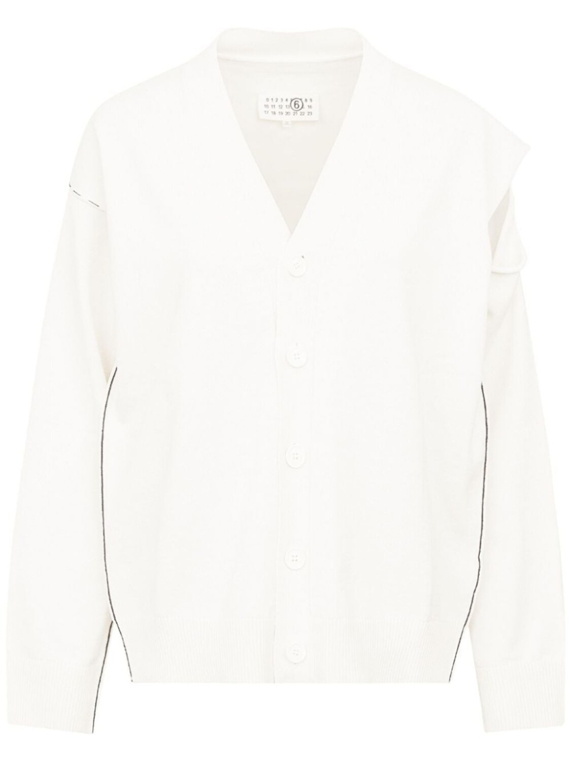 

Кардиган с V-образным вырезом MM6 Maison Margiela, белый