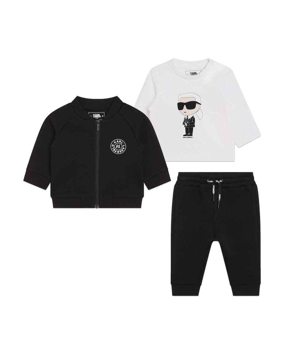 

Комплект из трех предметов для мальчика черного цвета Karl Lagerfeld, черный
