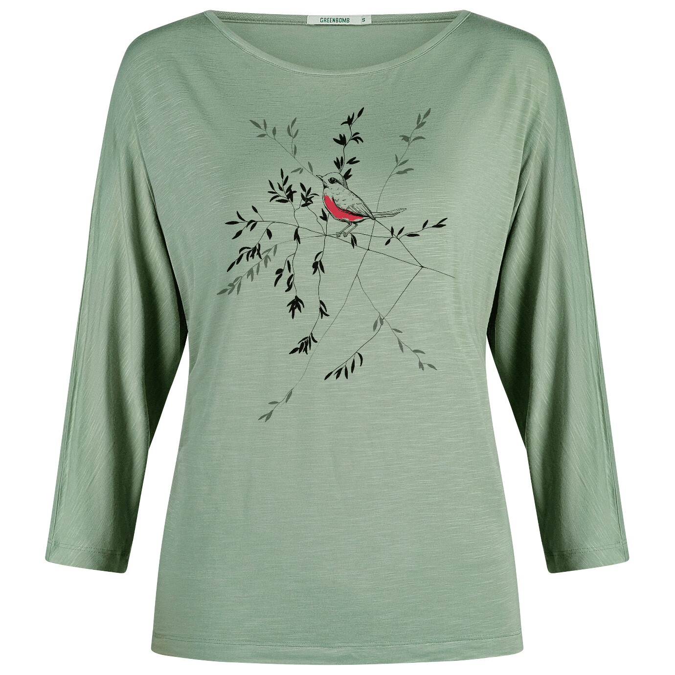 

Лонгслив Greenbomb Animal Bird Branch Simper L/S, цвет Pale Green