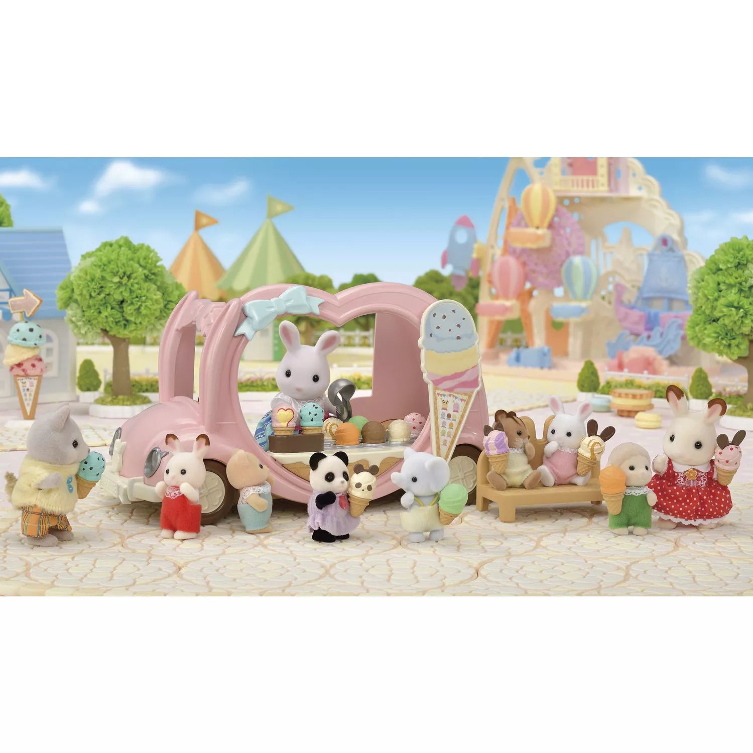 Игрушечный автомобиль Calico Critters Ice Cream Van для кукол Calico  Critters – купить с доставкой из-за рубежа через платформу «CDEK.Shopping»