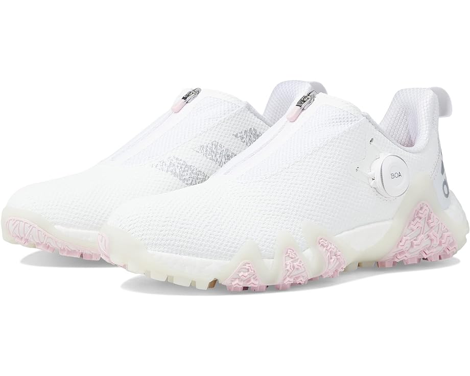 Кроссовки Adidas CODECHAOS 22 Boa Spikeless Golf Shoe, цвет Footwear White/Silver Metallic/Clear Pink
