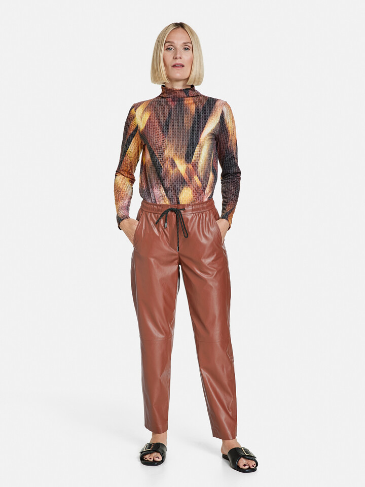 

Брюки Gerry Weber Kunstlederhose, цвет Rostrot