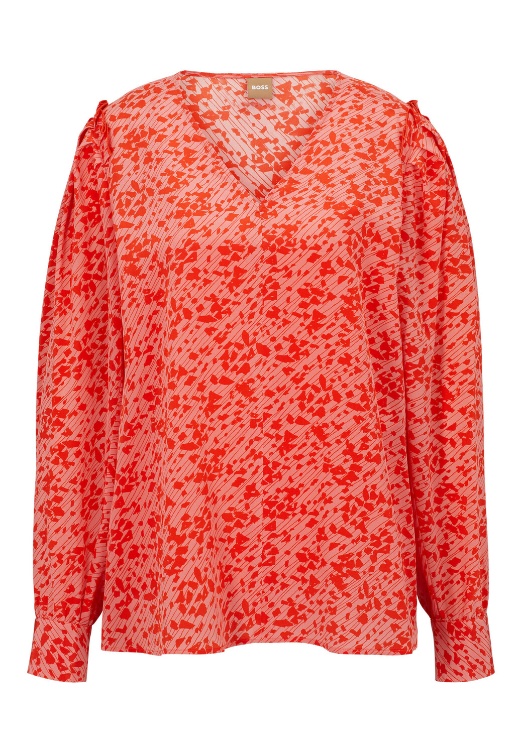 

Блуза BOSS BALUTA1 Regular Fit, красный