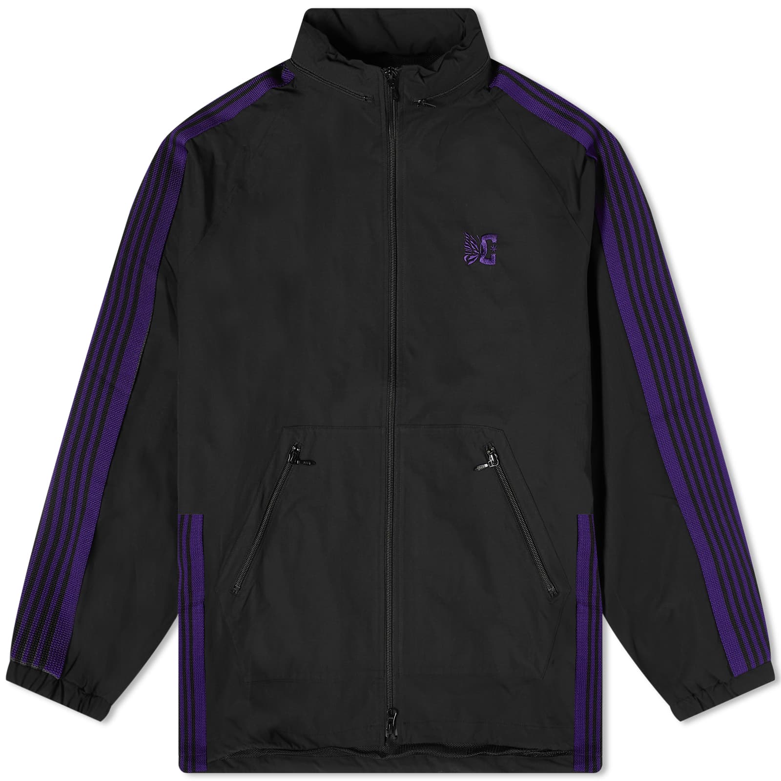 Куртка Needles Dc Poly Jog, черный спортивная куртка needles poly jaquard track мультиколор