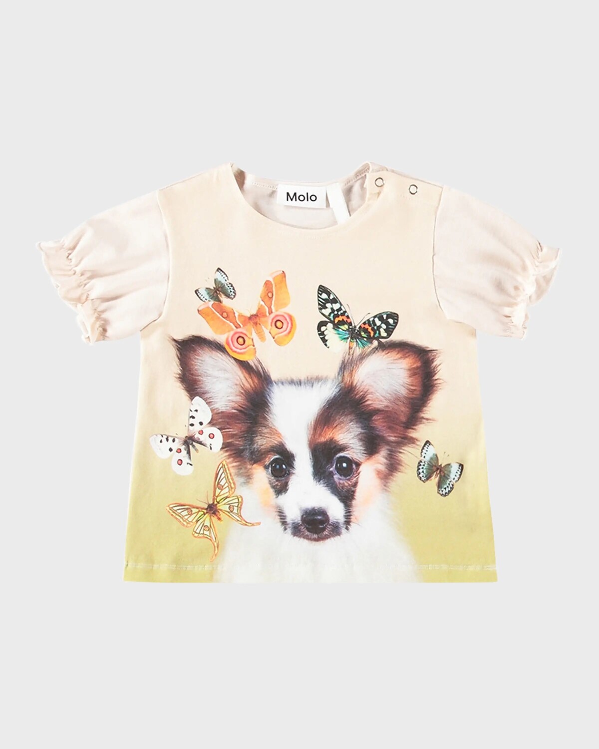 

Футболка с изображением собаки Eline для девочек Molo, цвет Papillon Puppy