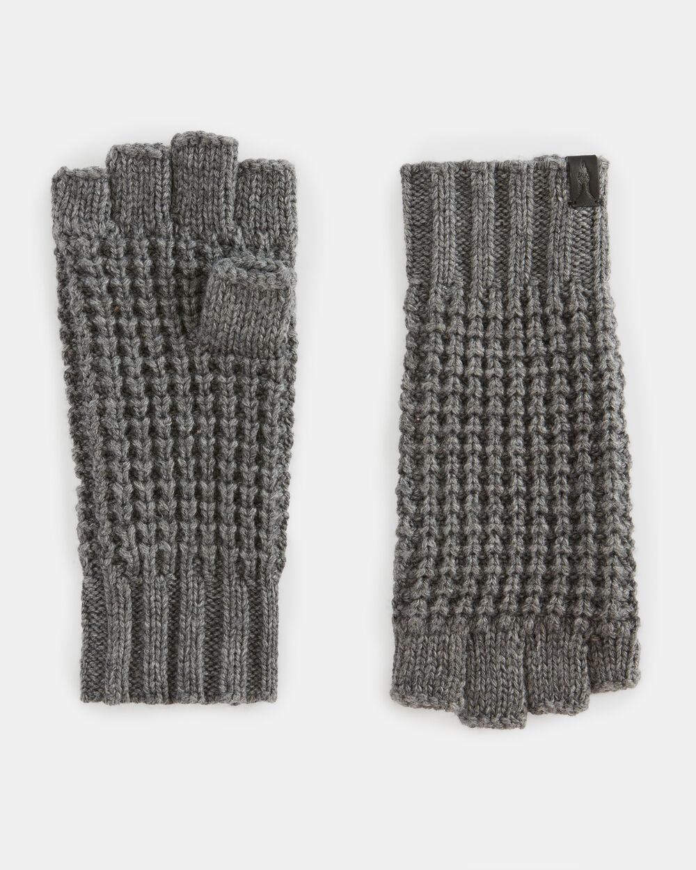 Ребристые перчатки без пальцев Невада AllSaints, серый мергель