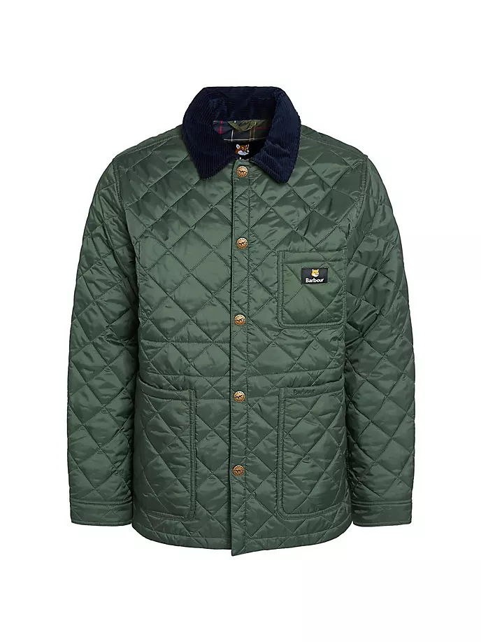 

Стеганая куртка Barbour x Maison Kitsuné Kenning Barbour, зеленый