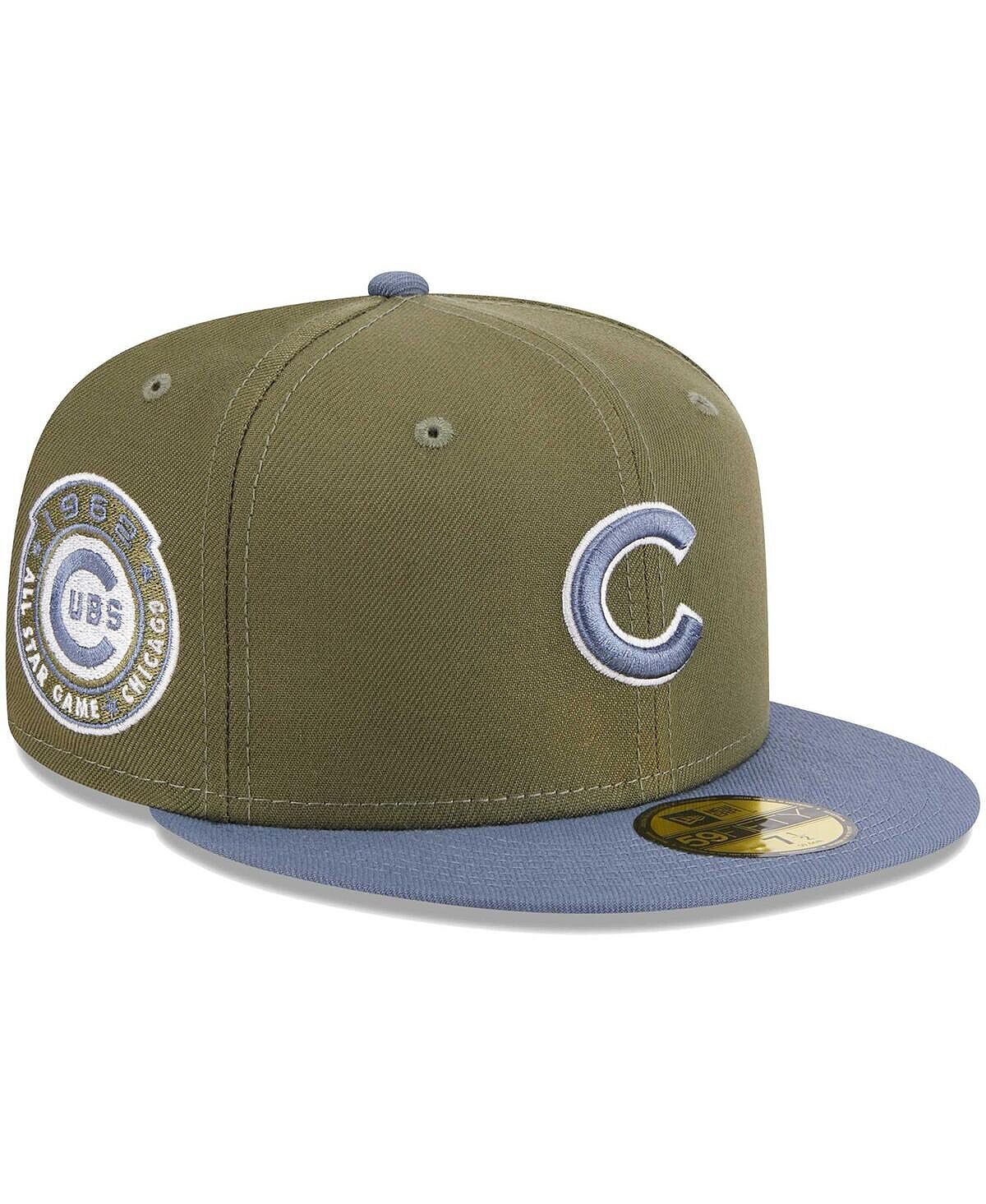 

Мужская оливково-синяя приталенная шляпа Chicago Cubs 59FIFTY New Era