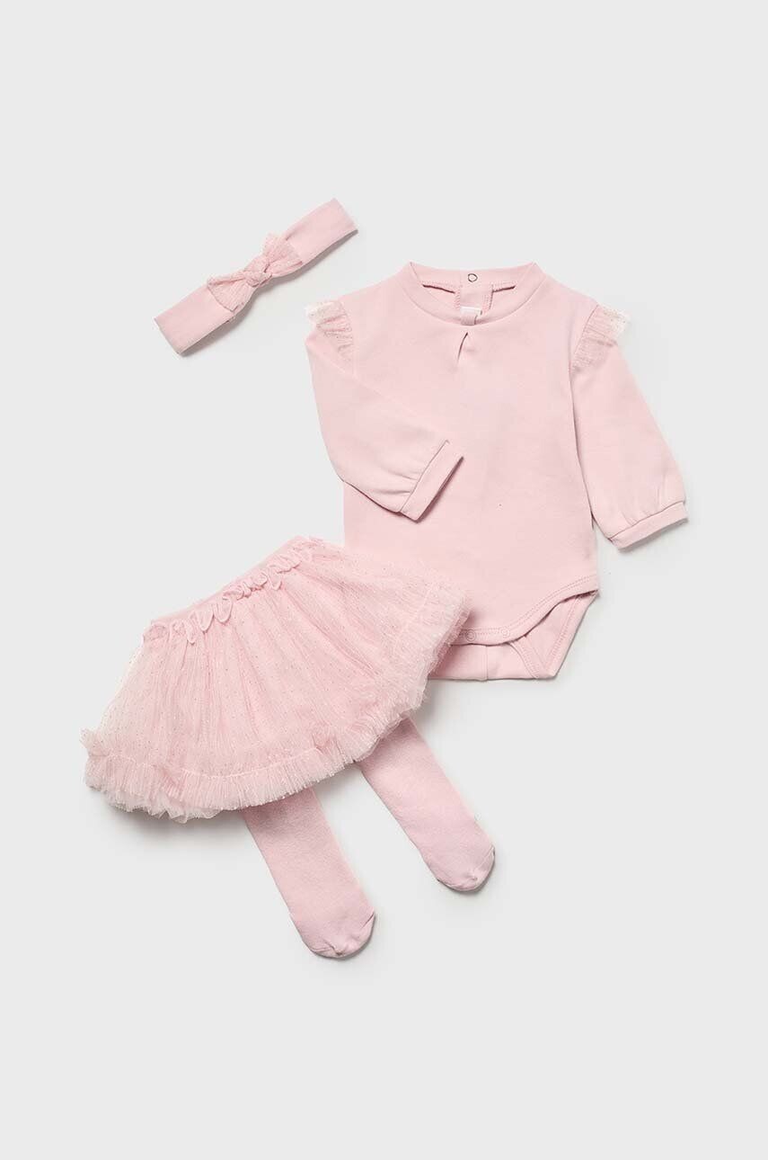 

Хлопковый костюм для новорожденных Mayoral Newborn, розовый