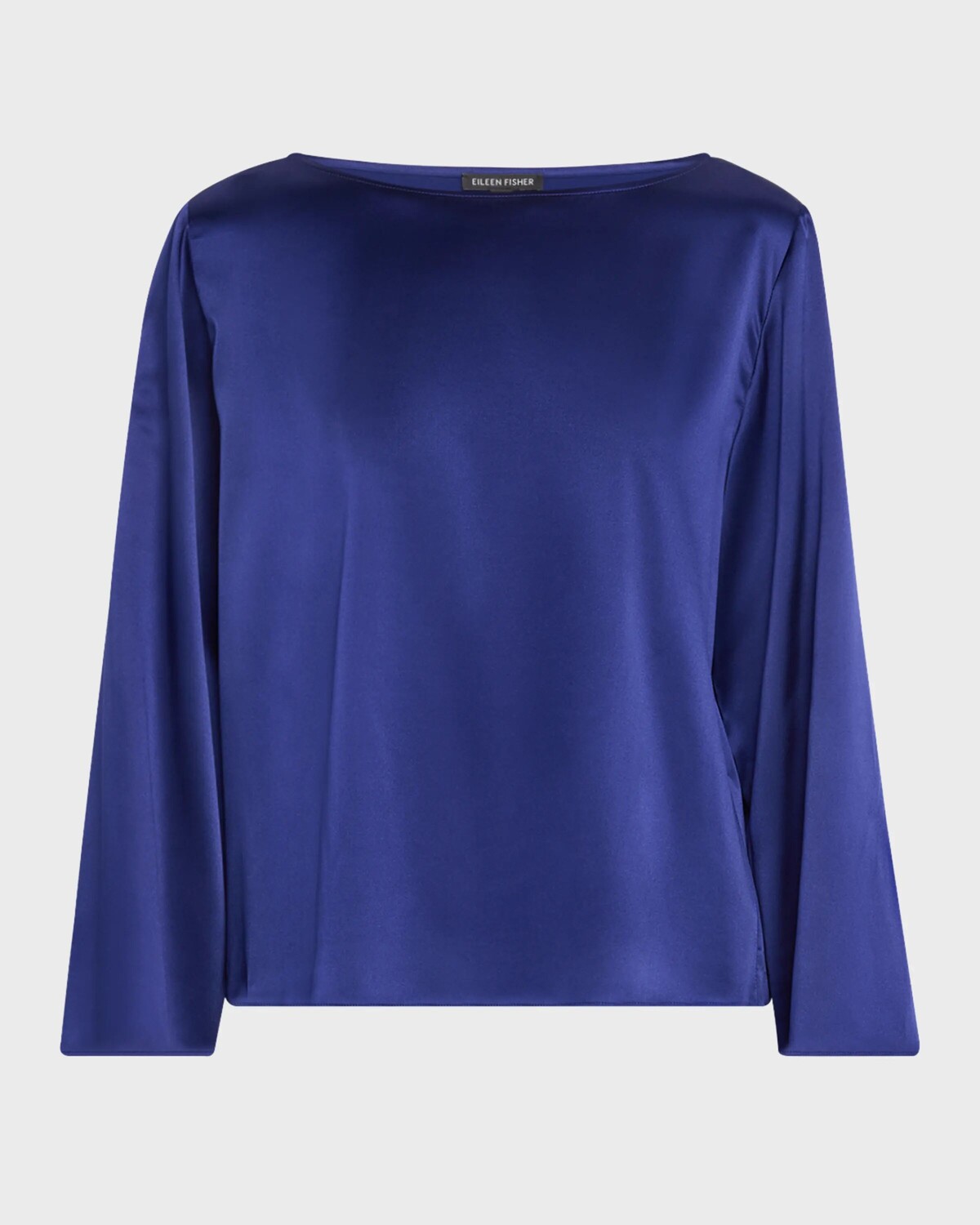 

Топ из шелкового шармеза с вырезом «бато» Eileen Fisher, цвет Infinity