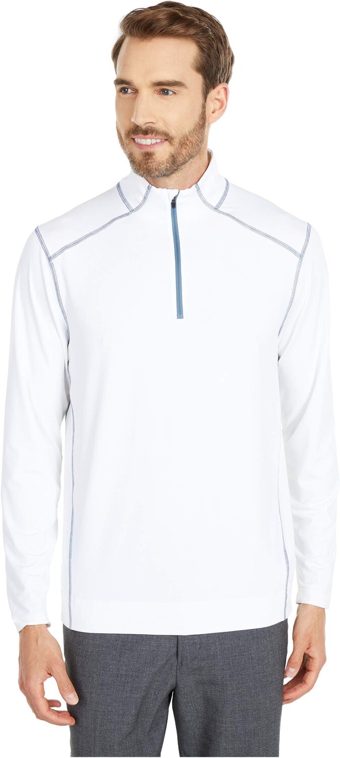 

Пуловер The Normal Brand Seamed Performance 1/4 Zip Pullover, белый