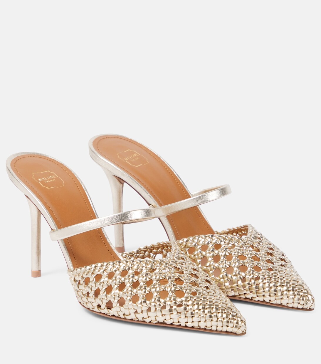 

Мюли Marla 85 из искусственной кожи Malone Souliers, золотой
