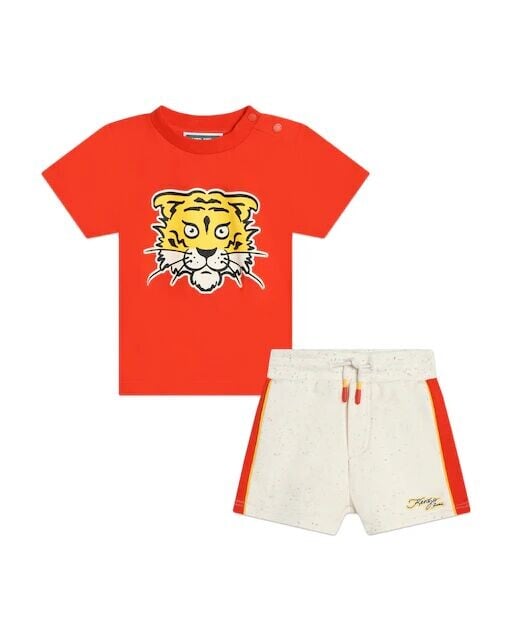 

Комплект из футболки и шортиков с короткими рукавами для мальчика Kenzo Kids, красный