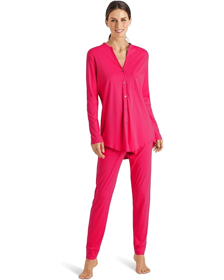 

Пижама Hanro Pure Essence Long Sleeve, цвет Fuchsia