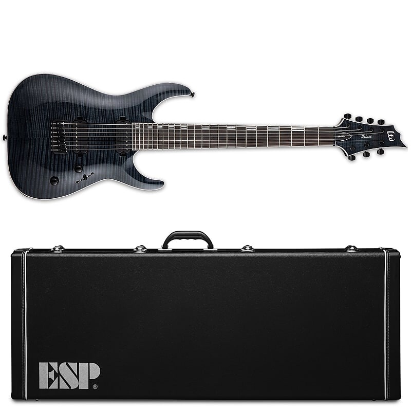 

Электрогитара ESP LTD H-1007 FM See Thru Black STBLK Duncan 7-String Electric Guitar + Hard ESP Case H1007 H