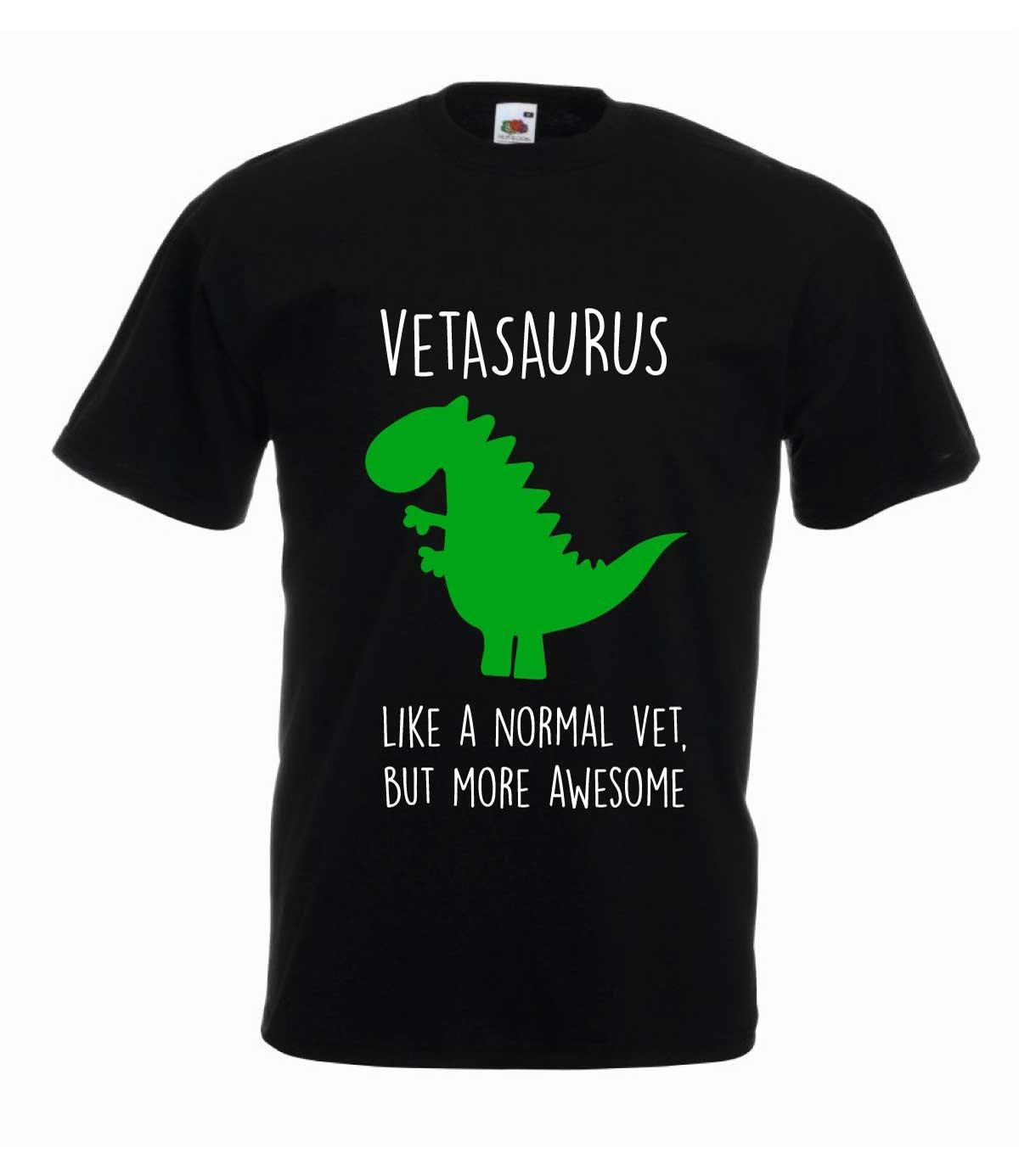 Ветазавр, как обычный ветеринар, но более крутая футболка 60 SECOND MAKEOVER, черный
