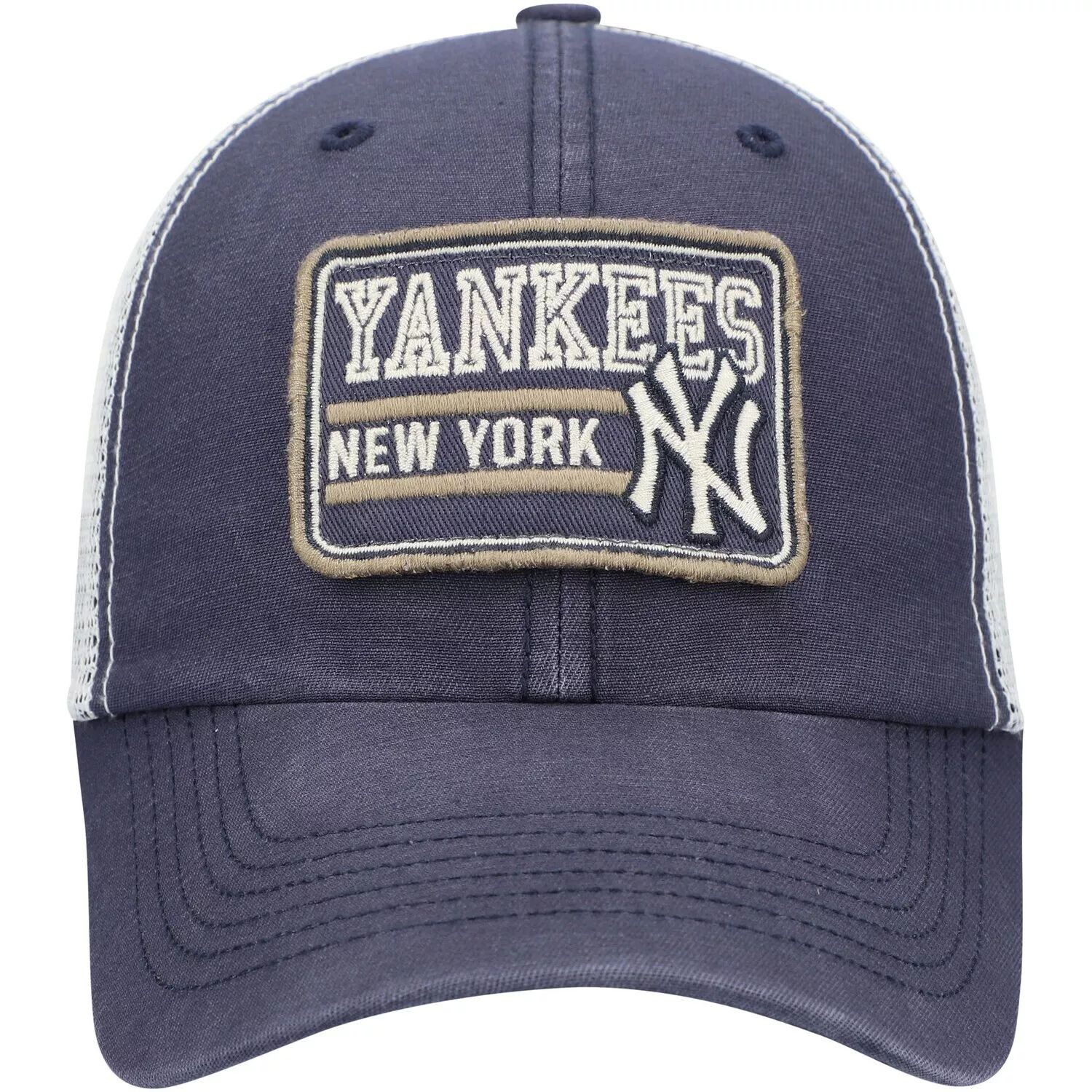 

Мужская регулируемая кепка темно-синего/натурального цвета '47 New York Yankees Off Ramp Clean Up Trucker