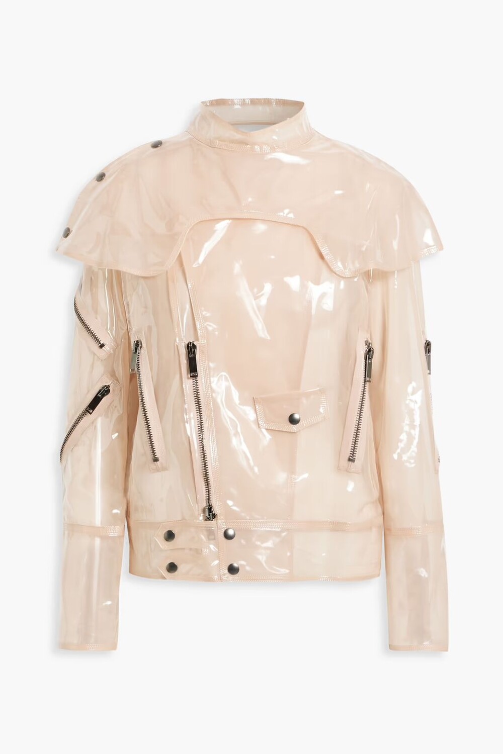 

Виниловая куртка на молнии Valentino Garavani, цвет Blush
