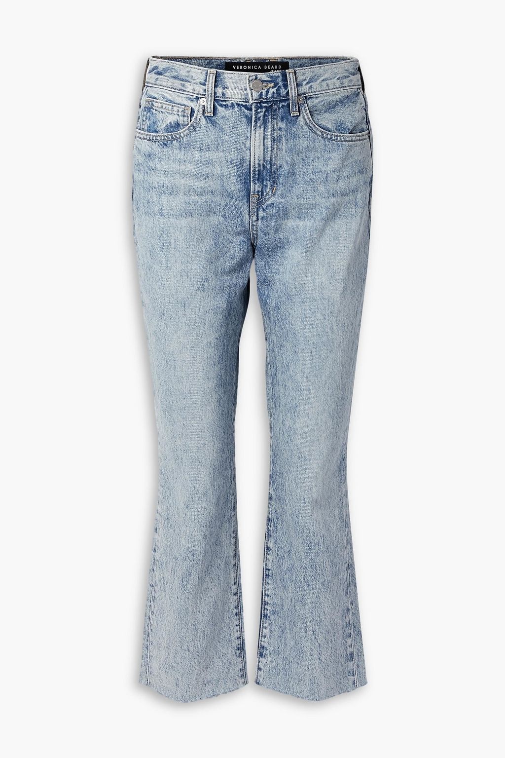 Укороченные расклешенные джинсы Carly с высокой посадкой VERONICA BEARD, синий расклешенные джинсы carly со средней посадкой veronica beard цвет sierra blue