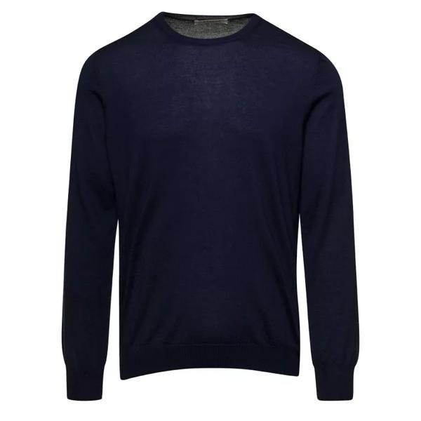 

Свитер crewneck long sleeve sweater in cashmere and La Fileria, синий