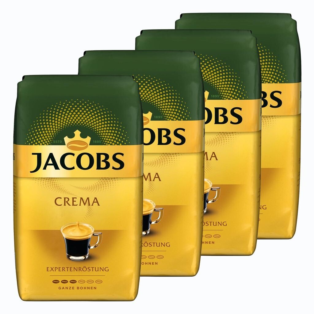 

JACOBS экспертная обжарка кофе крема в зернах, 4 х 1 кг кофейных зерен