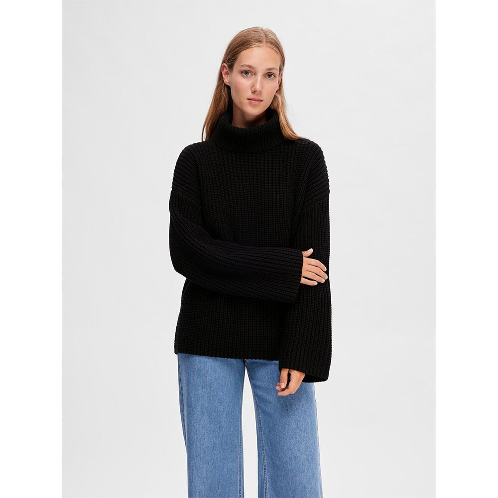 

Свитер Selected Sefika Roll Neck, черный
