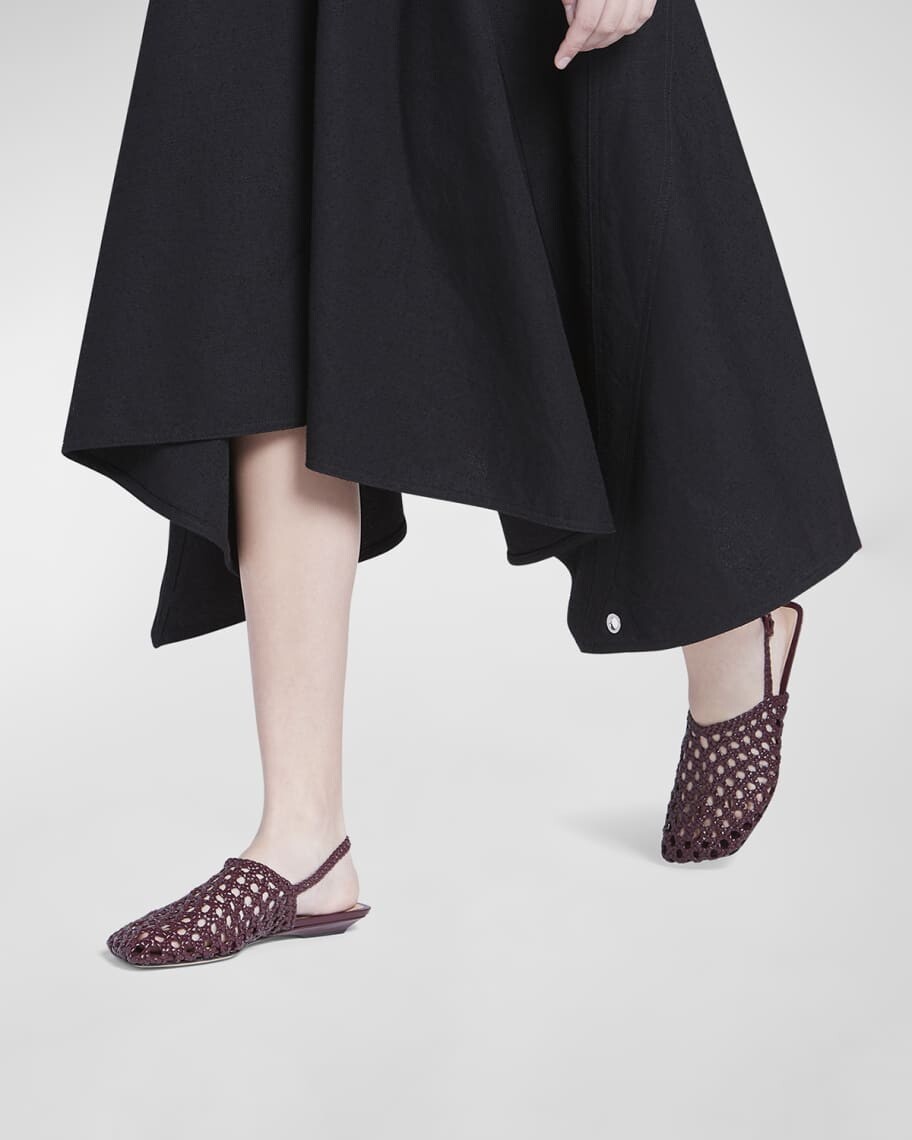 

Плетёные балетки Jimbo с ремешком на пятке Bottega Veneta