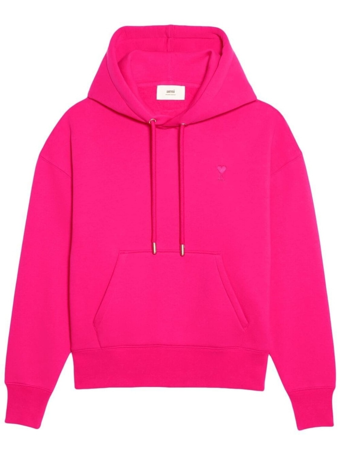 

AMI Paris худи с монограммой Ami de Coeur, розовый