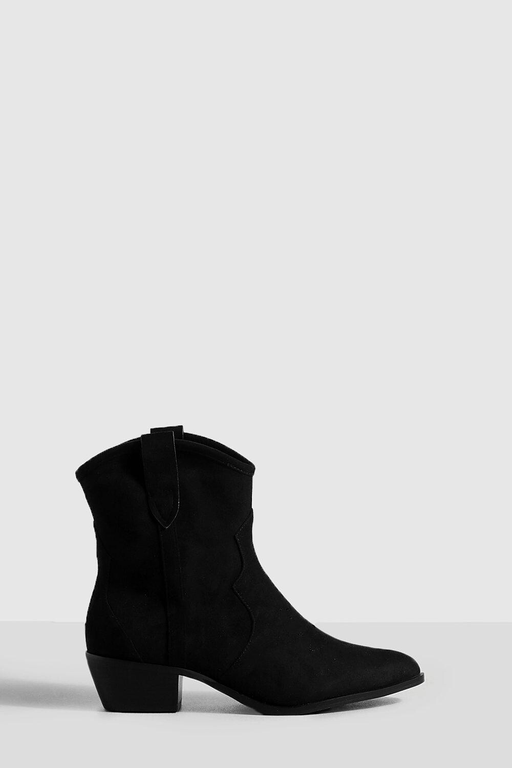 

Базовые ковбойские сапоги широкого кроя boohoo, черный