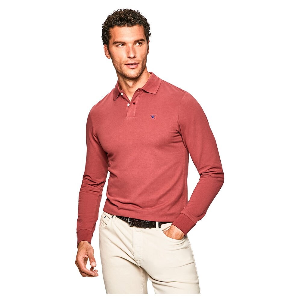 

Поло Hackett Slim Fit Logo, розовый