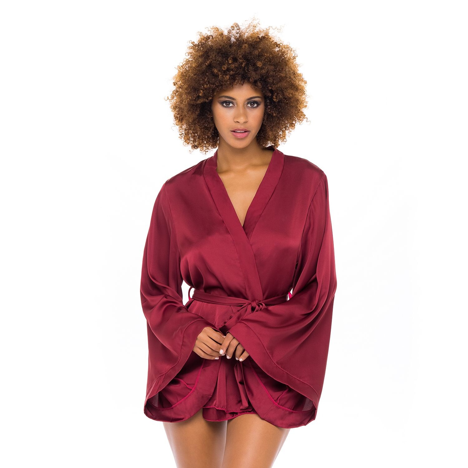 

Женский короткий атласный халат Oh La La Cheri Mirielle LJ-11635 Oh La La Cheri