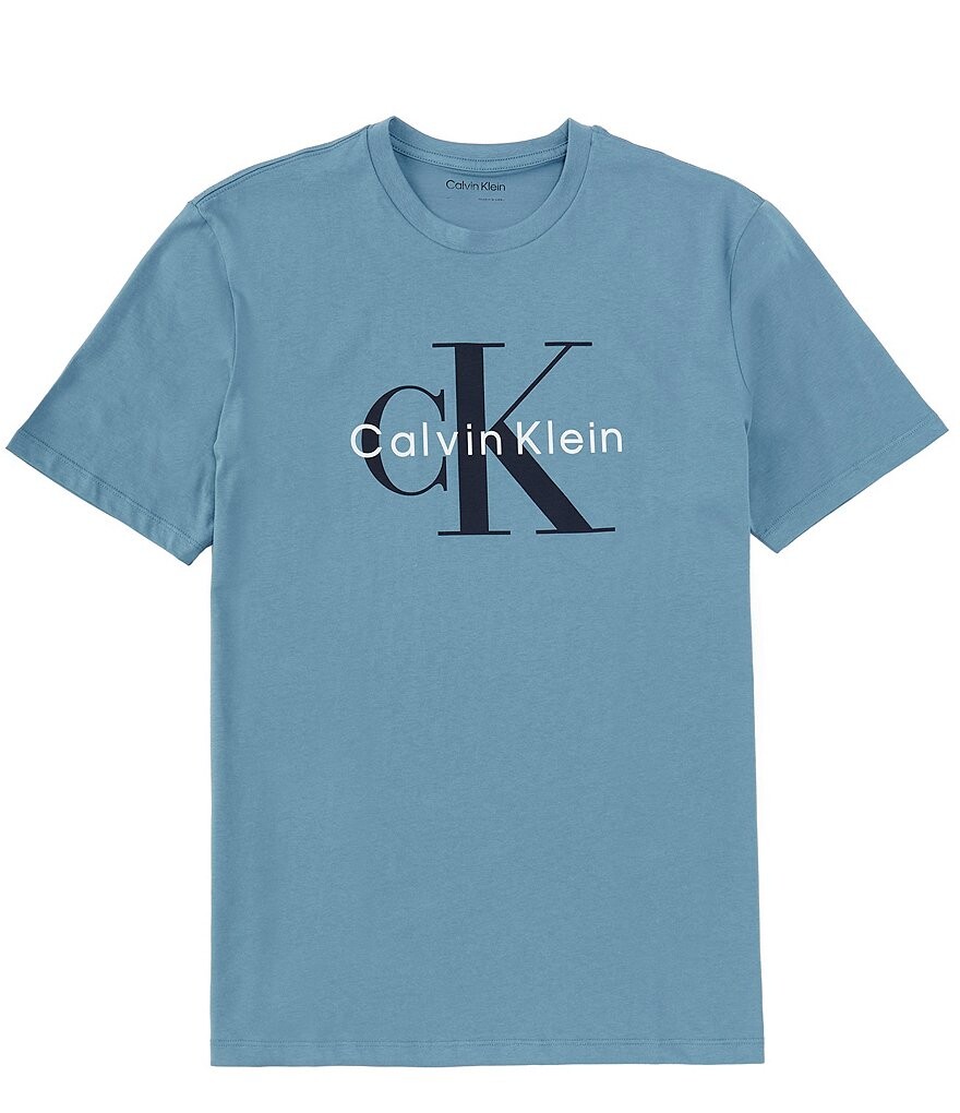 

Футболка с короткими рукавами и логотипом Calvin Klein, синий