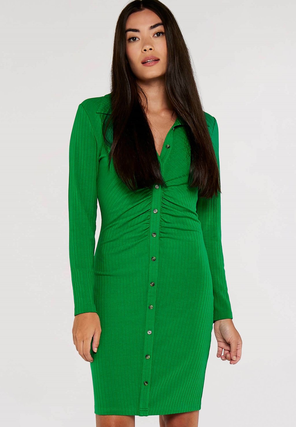 Свободное платье RUCHED SHIRT Apricot, цвет green