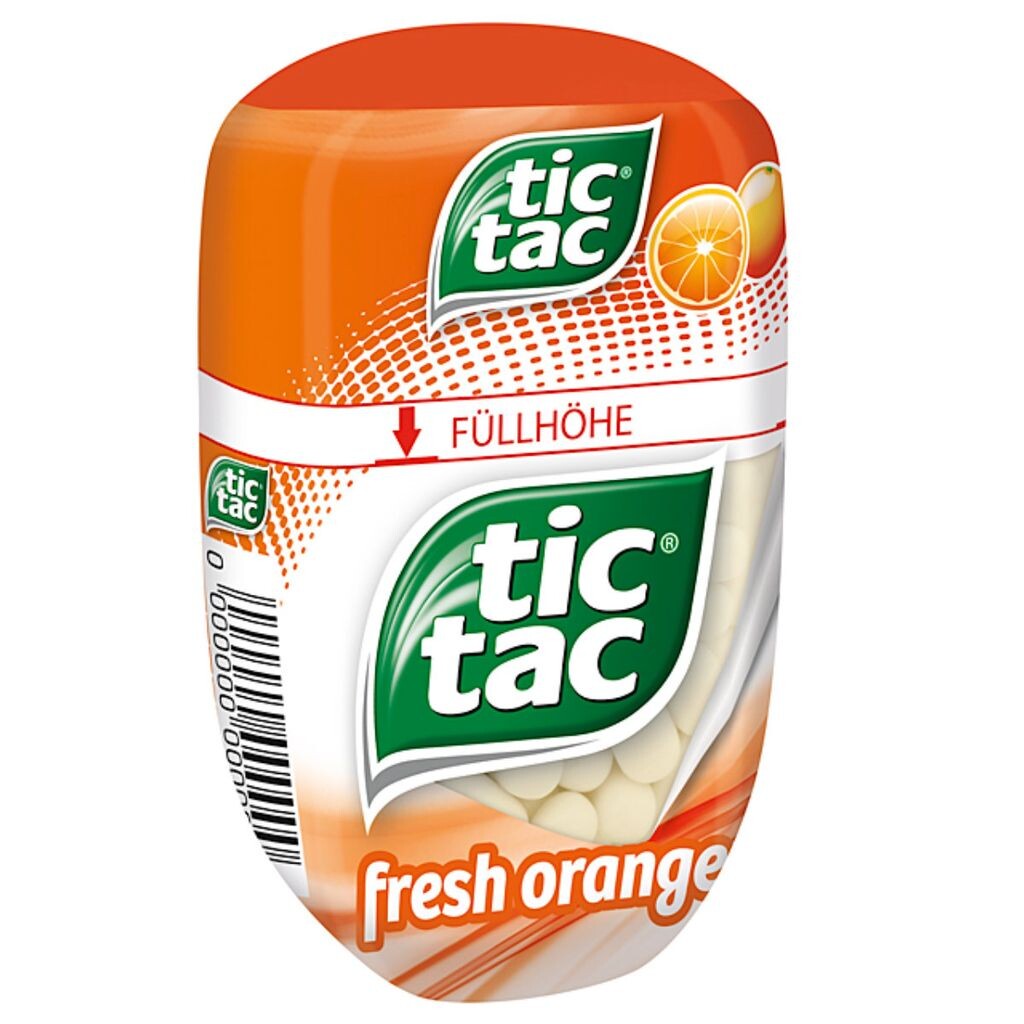 

Tic Tac Fresh Orange Big Pack с острым и легким апельсиновым вкусом 98г Ferrero