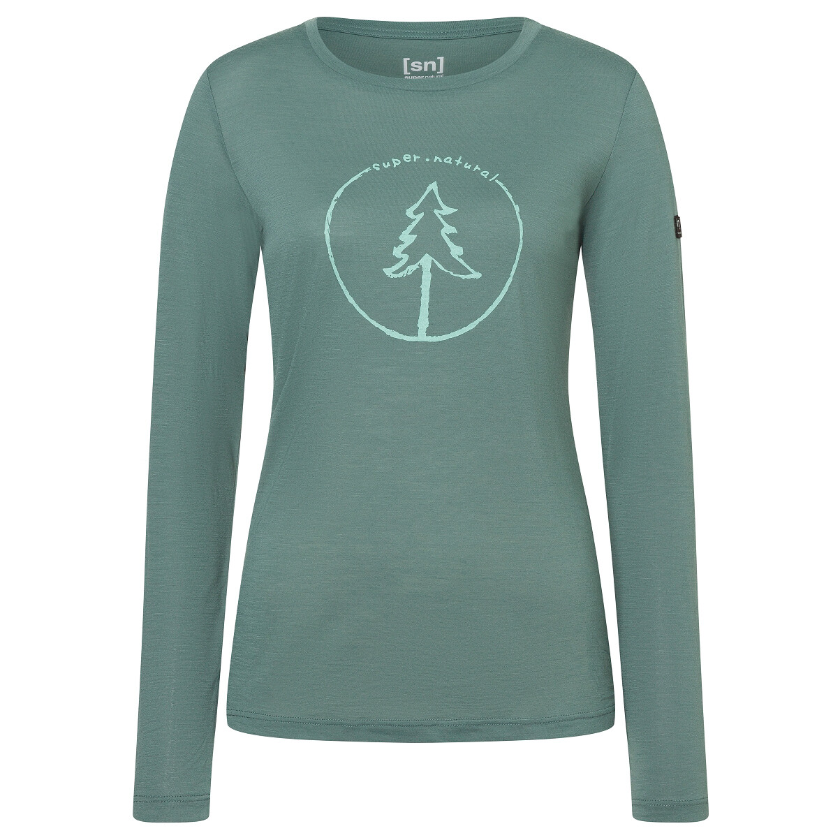 

Лонгслив Super.Natural Bubble Tree L/S, цвет Balsam Green/Light Jade