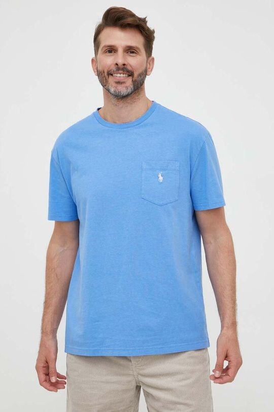 

Футболка из смесового льна Polo Ralph Lauren, синий