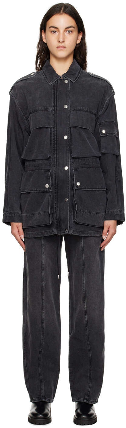 

Черная джинсовая куртка Elize Faded Isabel Marant, Черный