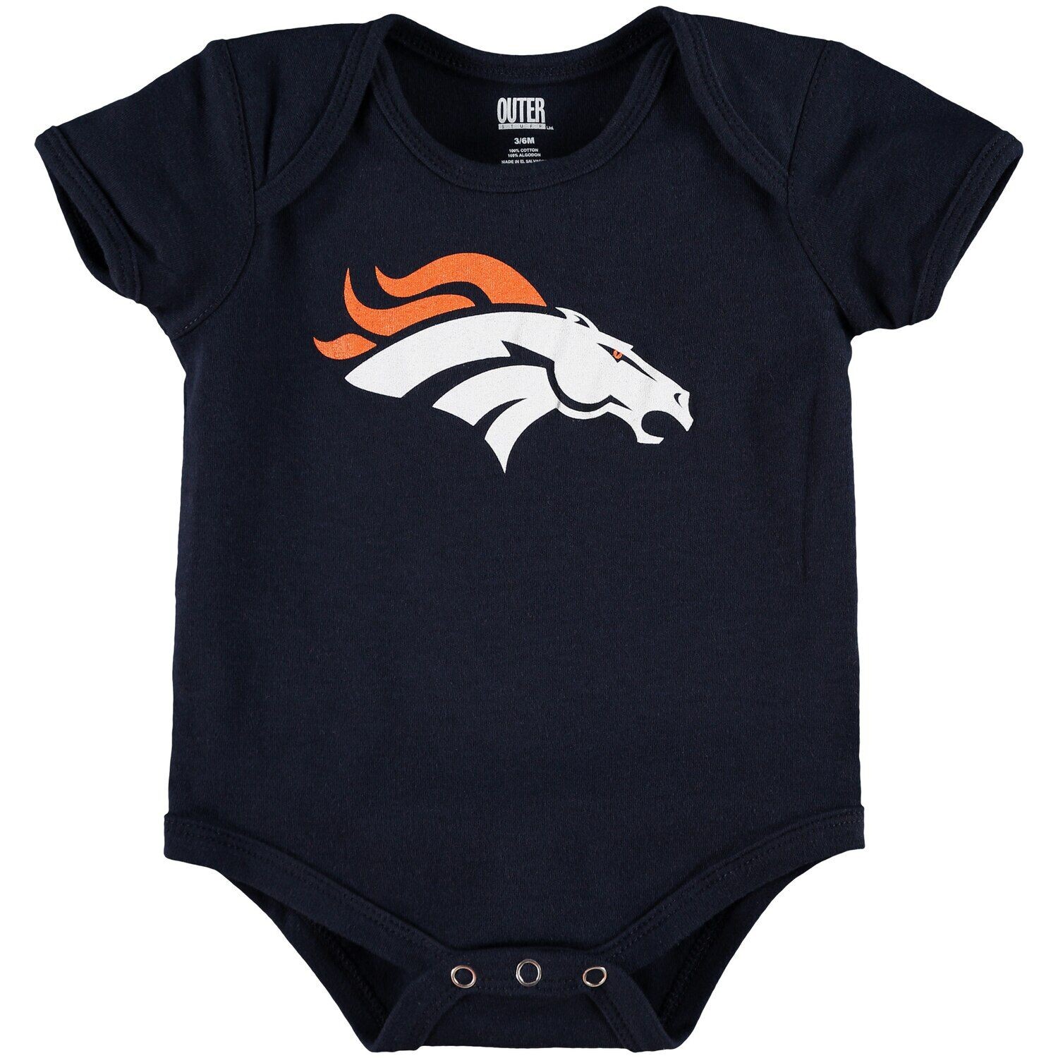 

Темно-синее боди с логотипом Newborn Denver Broncos Team Outerstuff