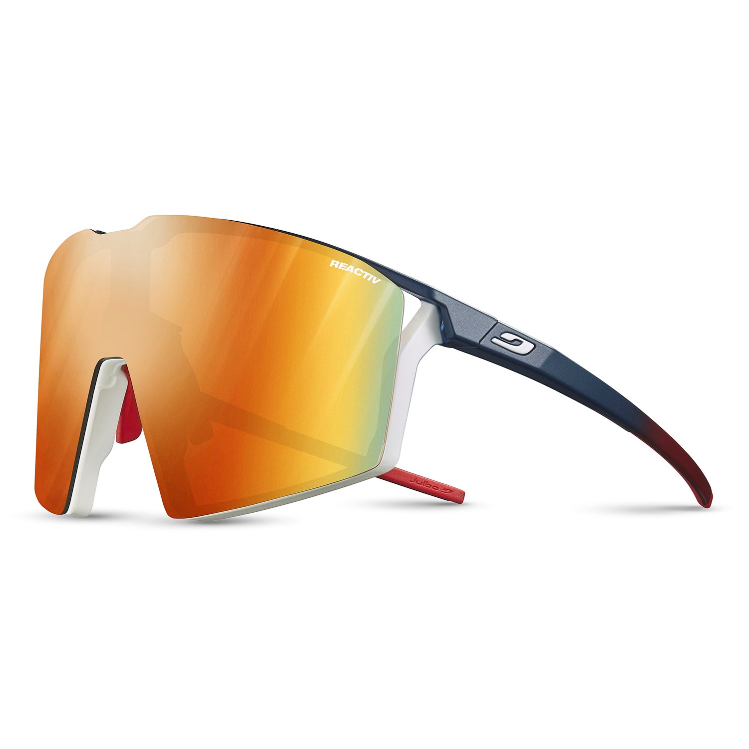 Солнцезащитные очки Julbo Edge, цвет Matte Blue/Red REACTIV 1-3 High Contrast+Spectron 0 солнцезащитные очки julbo edge цвет matte black blue reactiv 1 3 light amplifier