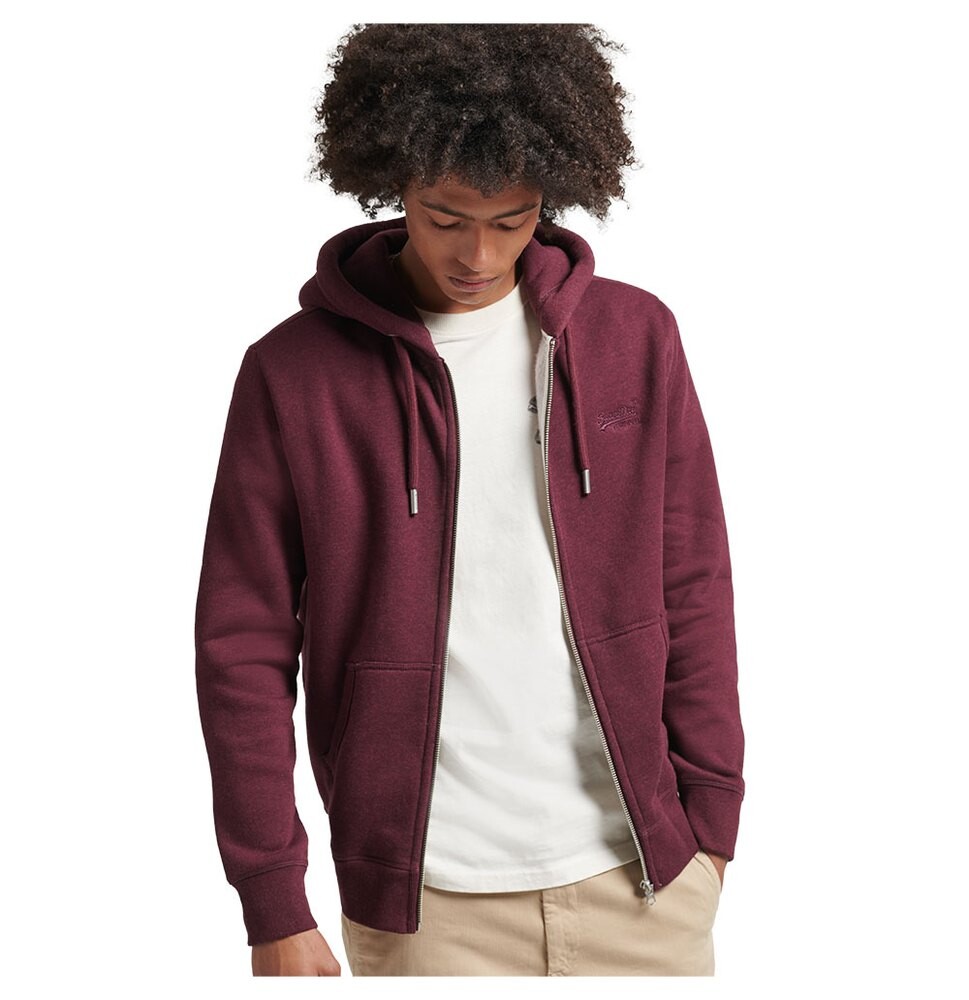 

Толстовка Superdry Vintage Logo Emb Hood Full Zip, красный