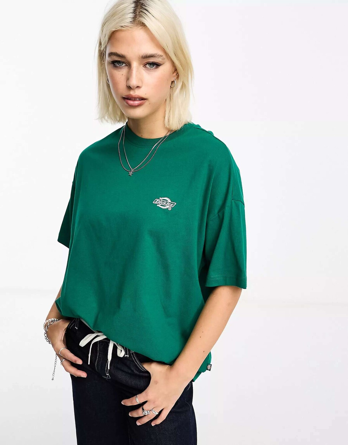 

Зеленая оверсайз-футболка премиум-класса Dickies Summerdale, Зеленый