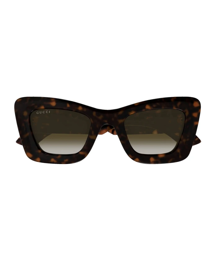 

Солнцезащитные очки Cateye из ацетата черепаховой расцветки Gucci, коричневый
