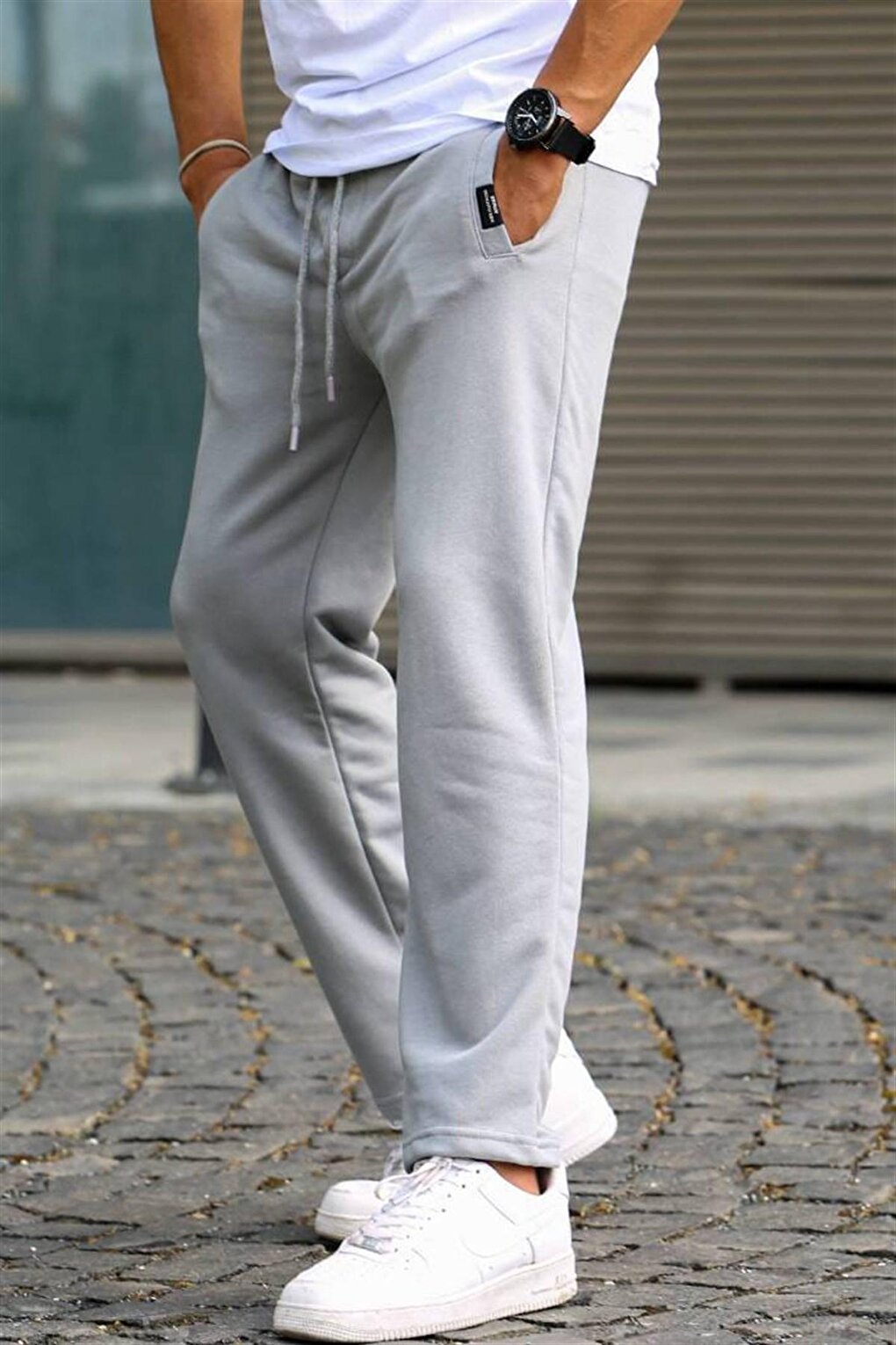 Базовые спортивные штаны окрашенного серого цвета 5479 MADMEXT базовые спортивные штаны темно синие 5479 madmext