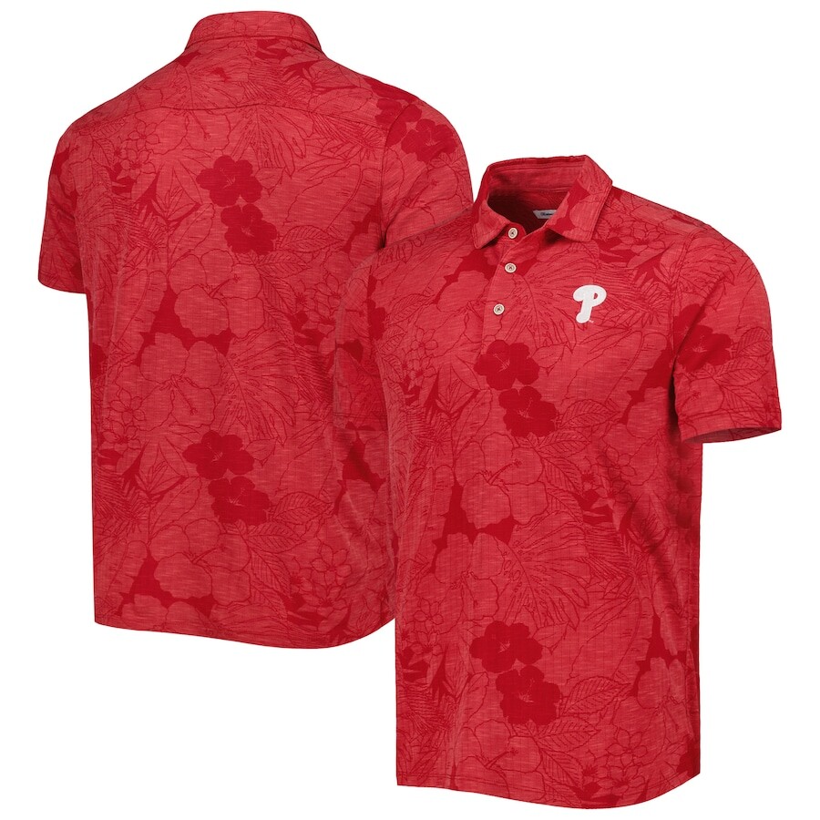 

Поло с коротким рукавом Tommy Bahama Philadelphia Phillies, красный