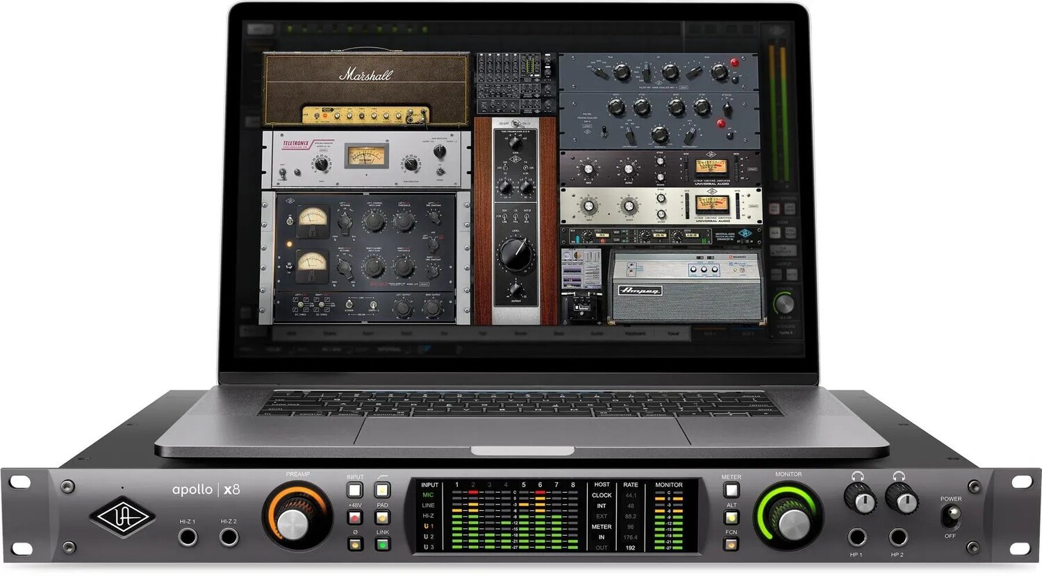 

Универсальный аудиоинтерфейс Apollo x8 18x24 Thunderbolt 3 с UAD DSP