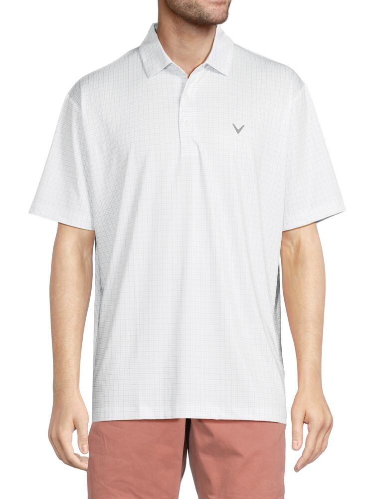 

Поло с короткими рукавами в клетку Graph Callaway, цвет Bright White