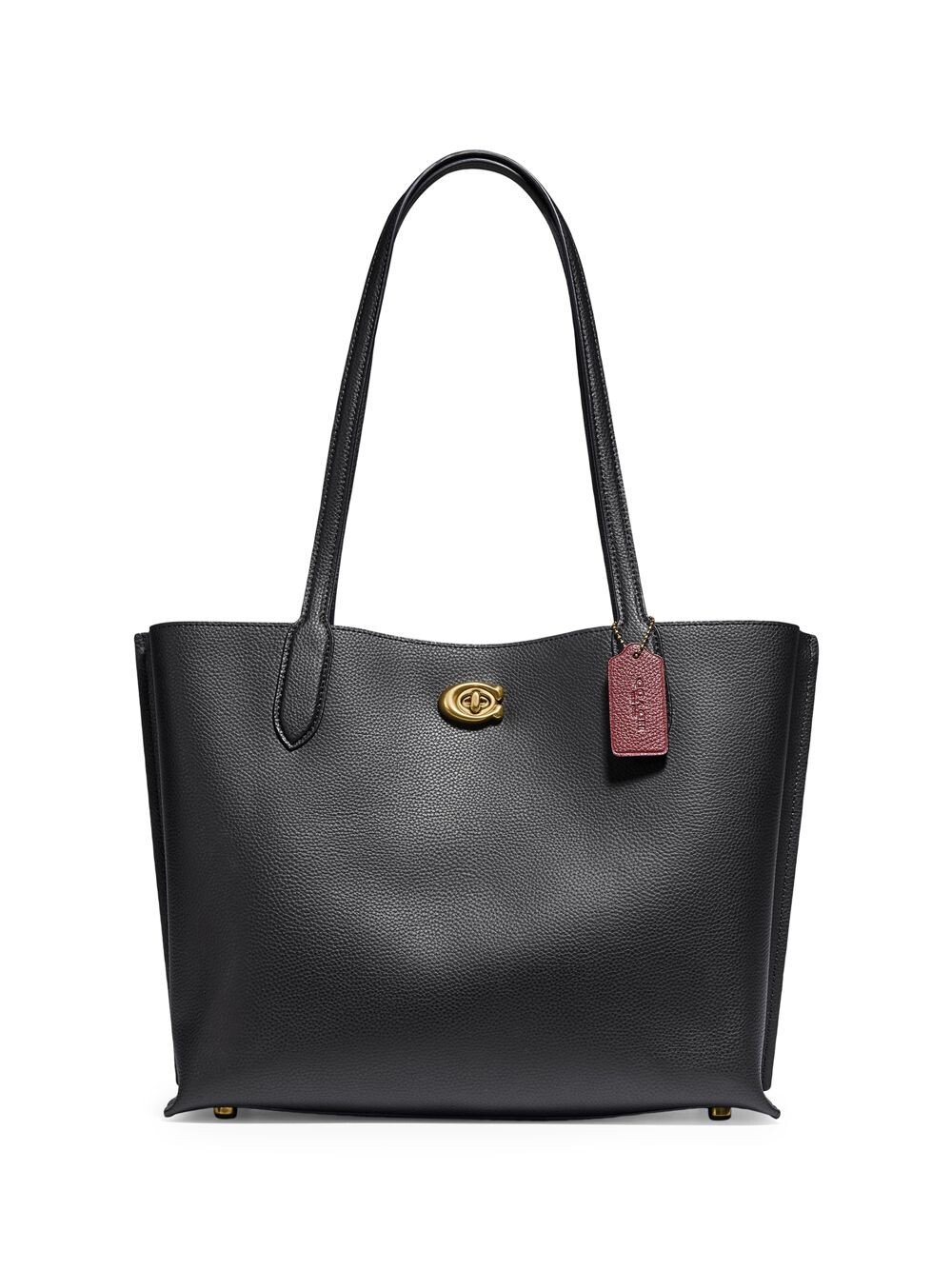 

Кожаная сумка-тоут Willow COACH, черный